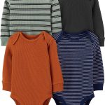 Simple Joys by Carter's Unisex Babies' Long-Sleeve Thermal Bodysuits, Pack of 4